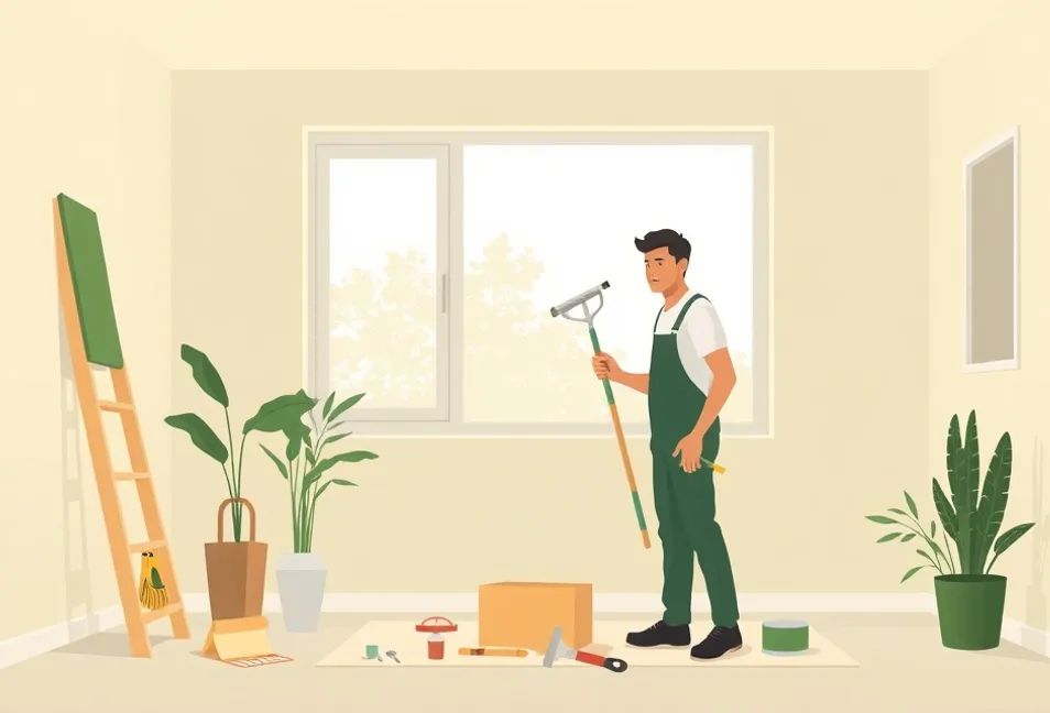 Intérieur rénové après travaux de peinture à Chamalières